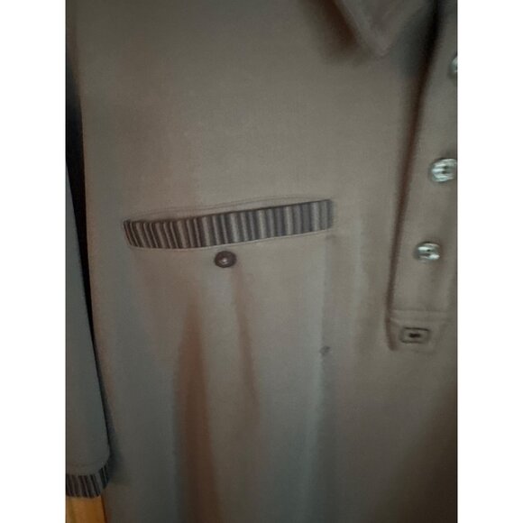 Ogio Ace Collection Gray Polo Shirt L Polyester & Spandex Trplevate Logo Button- - Picture 3 of 6